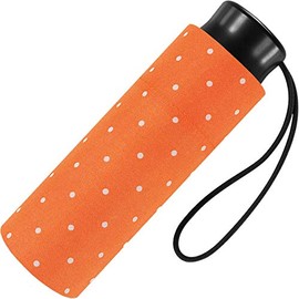 Ultra Mini Pocket Umbrella Women's Umbrella Flash Dots, orange, Polka Dot