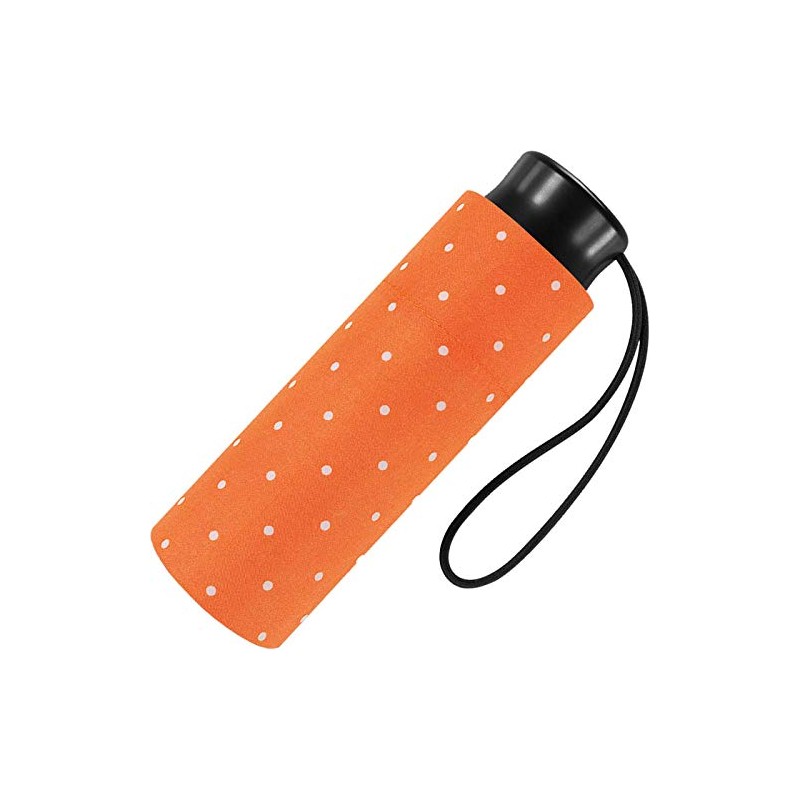 Ultra Mini Pocket Umbrella Women's Umbrella Flash Dots, orange, Polka