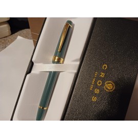 Cross Classic Green and Gold Rollerball Pen New Graduation MOM DAD BIRTHDAY Gift