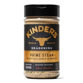 Prime Steak with Black Garlic and Truffle Seasoning (7.9 oz.) & Butcher's Burger Blend Seasoning (9 oz.) with Mae Mae's Marketing, LLC Wooden Spoon