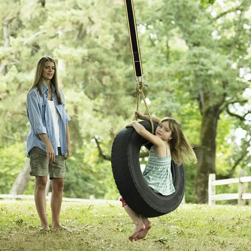 iCool Tree Swing or Hammock Hanging Straps Kit, 5ft, Holds