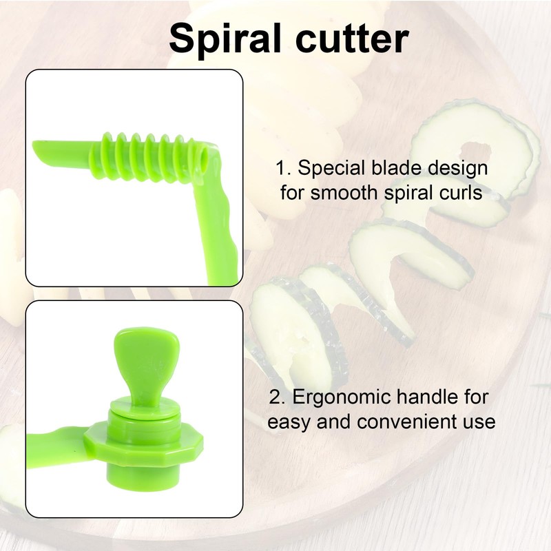 lasuroa Pack of 3 Spiral Cutter for Potatoes, Tornado Fryer,