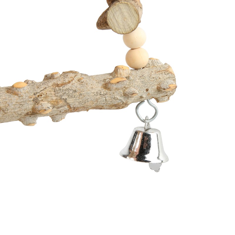 Bird Chewing Toys Hanging Natural Wood Parrot Swing Chewing Toys