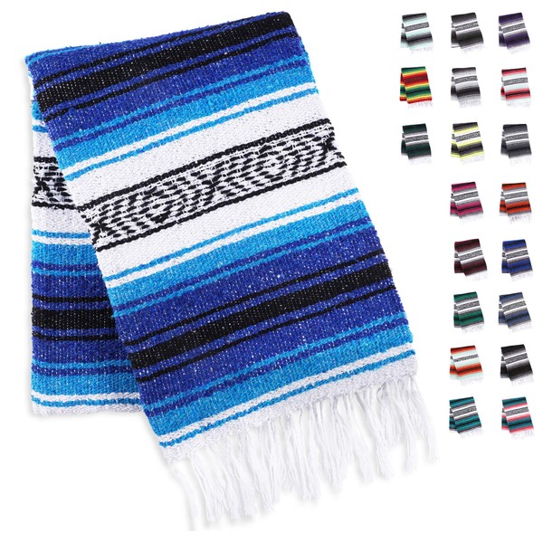 Handcrafted Mexican Blankets, Artisanal Handwoven Serape Blanket, Authentic Falsa Blanket,