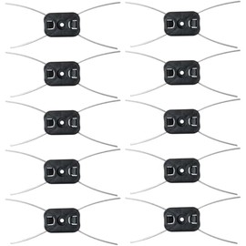 WELURE String Trimmer Head Electric Weed Trimmer Blade Replacement Steel Wire Line Trimmer Spool Wire Weed Trimmer Head for Trimming Gardens, Lawns and Crops (10Pcs, Bore 0.2" 5.5 mm)