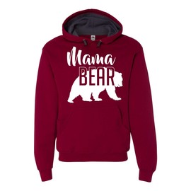 Custom Apparel House Mama Bear Hoodie Mom Women Soft Hoodie Adult Unisex,XXX-Large, Cardinal