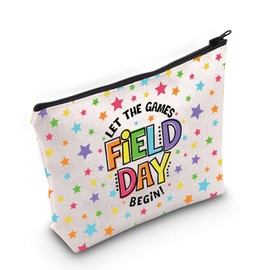 TOBGBE Funny Teacher Gifts Happy Field Day Zipper Pouch Good Teacher Appreciation Gifts Summer Camp Gifts (Field Day CA)
