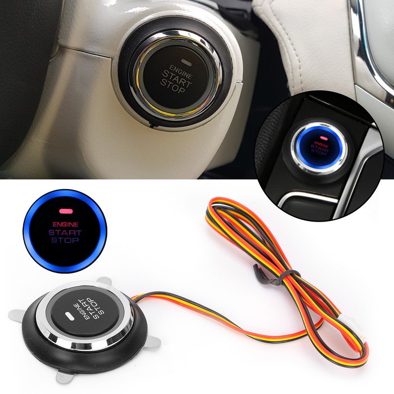 12V Engine Start Stop Push Button Universal Keyless Entry Ignition