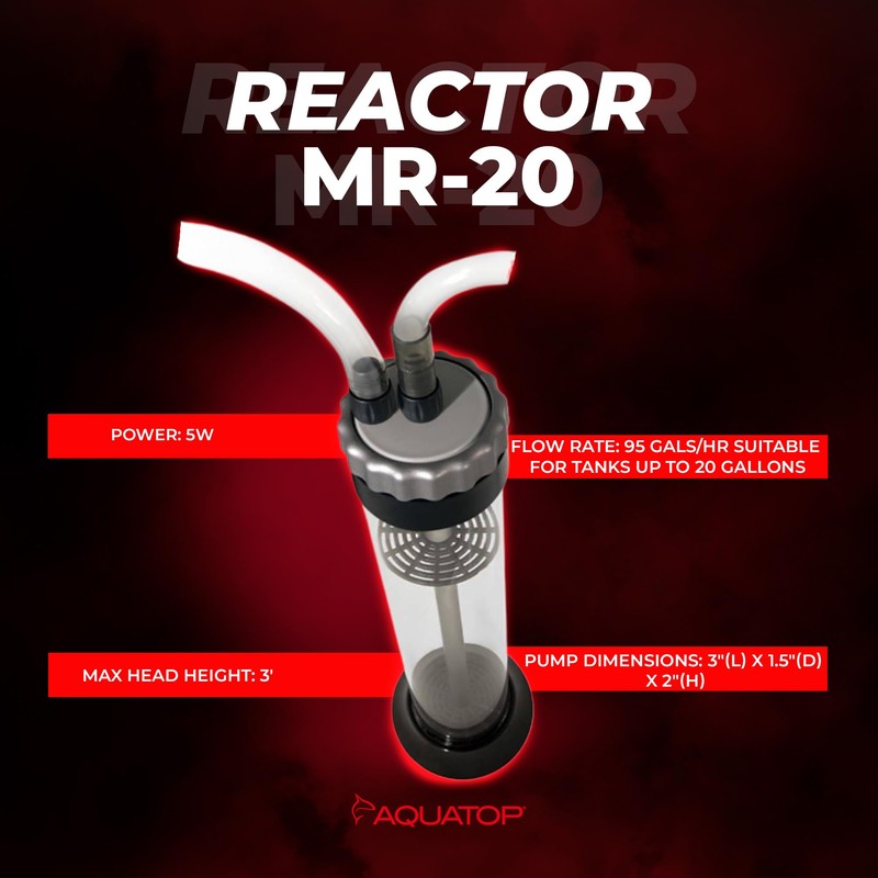 AQUATOP MR-20 Media Reactor – 95 GPH Up-Flow Filtration System
