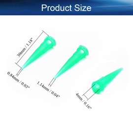 Auniwaig 250PCS Industrial Blunt Tip 18ga Green Tapered Dispensing Fill Needle Precision Plastic