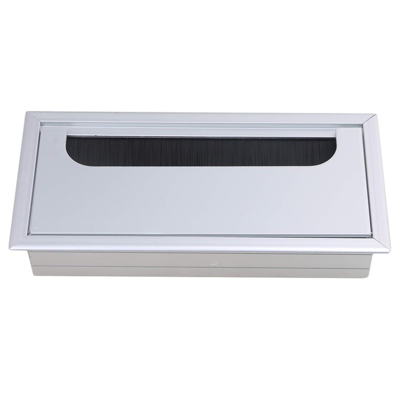 BQLZR 2 x Square Table Cable Grommet Rectangular Desk Rectangle