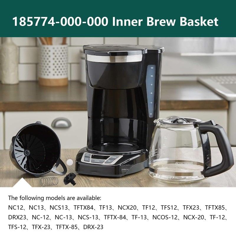 185774-000-000 Inner Brew Basket(2 Pcs) Fits for Mr. Coffee Replaces