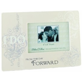 Lillian Rose Ceramic I do Picture Frame, 4-Inch by 6-Inch