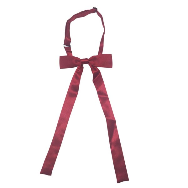 AINOW Solid Color Necktie, Adjustable Neck, Unisex, Wine