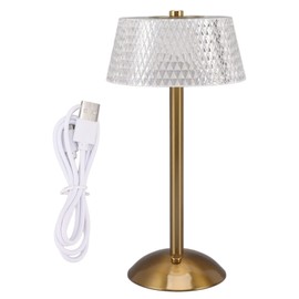 Spacnana Portable Crystal Table Lamp Acrylic Modern Crystal Bedside Lamp Brightness Room Decor Desk Lamp