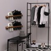 Wenqik 2 Pcs Wall Mounted Shoe Rack 30 Inch Rustic