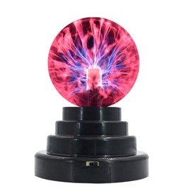 Rigrer Plasma Ball Lamp Light, Globe Static Touch Sensitive Magic Ball, Creative Night Light Decoration for Office Desk for Boys Girls Party Birthday School -7.6 cm