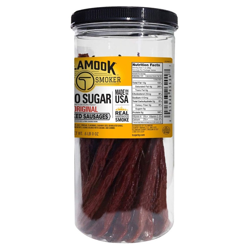 Tillamook Country Smoker Keto Friendly Zero Sugar Smoked Sausages, Original,