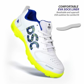 DSC Beamer Cricket Shoe for Men & Boys (Light Weight | Economical | Durable | Size US : 12) Yellow (UK 11)
