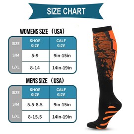 GEYIWSSXY 6 Pairs Compression Socks for Men and Women - Colorful Compression Socks for Sports Running Travel Cycling, Multi-04, S-M
