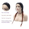 AFBeauty Copper Red Braided Wig for Women Synthetic Long Auburn