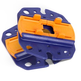 Peggy Peg Fix&Go Anchor Plate 2.0 for Fixing Support Feet Set of 2 Including Peggy-ABC Instructions - Floor Attachment for Various Awning Feet & Tent Poles When Camping - Floor Mount Double Set