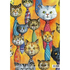 Inkognito 42211 Cat Ties Artist Bernhard Oberdieck Transparent Pockets A4 Office Pockets Punched Pockets