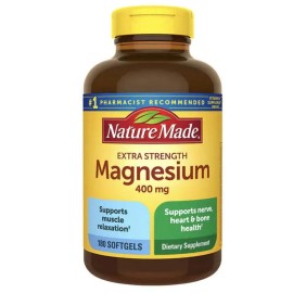 Nature Made Magnesio 400 mg Óxido Extra Fuerza 180 cápsulas blandas, 180 Suministros