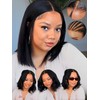 KLAIYI Yaki Straight Bob Wig Bye Bye Knots Glueless Pre