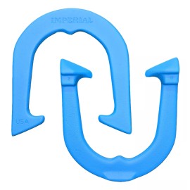Thoroughbred Imperial Pro Professional Pitching Horseshoes- Blue, One Pair, Made in USA