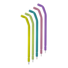 Dental Disposable Air Water Syringe Double Bend with Plastic Core - Neon A-W Syringe Tips Bulk Pack - 1500/Case