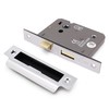EAI Mortice Bathroom Lock | 74x57mm | Polished Chrome -