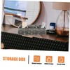STOBAZA Woven Basket Desk Organizer Compartment Storage Box for Bathroom