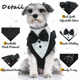 OrganiMax Dog Harness No Pull – Adjustable Bow Tie and Pet Vest, Wedding and Party Celebration