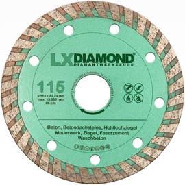 LXDIAMOND Diamond Cutting Disc 115 mm x 22.23 mm Diamond Disc Concrete Disc for Stone Concrete Masonry 115 mm Suitable for Angle Grinders Wall Chaser Slot Milling - Premium Quality