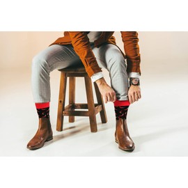 Real Sic Fun Socks for Men and Women - Cozy Cotton Dress Socks with Colorful Designs - Cool, Casual, Food Patterned (Chili Pepper)