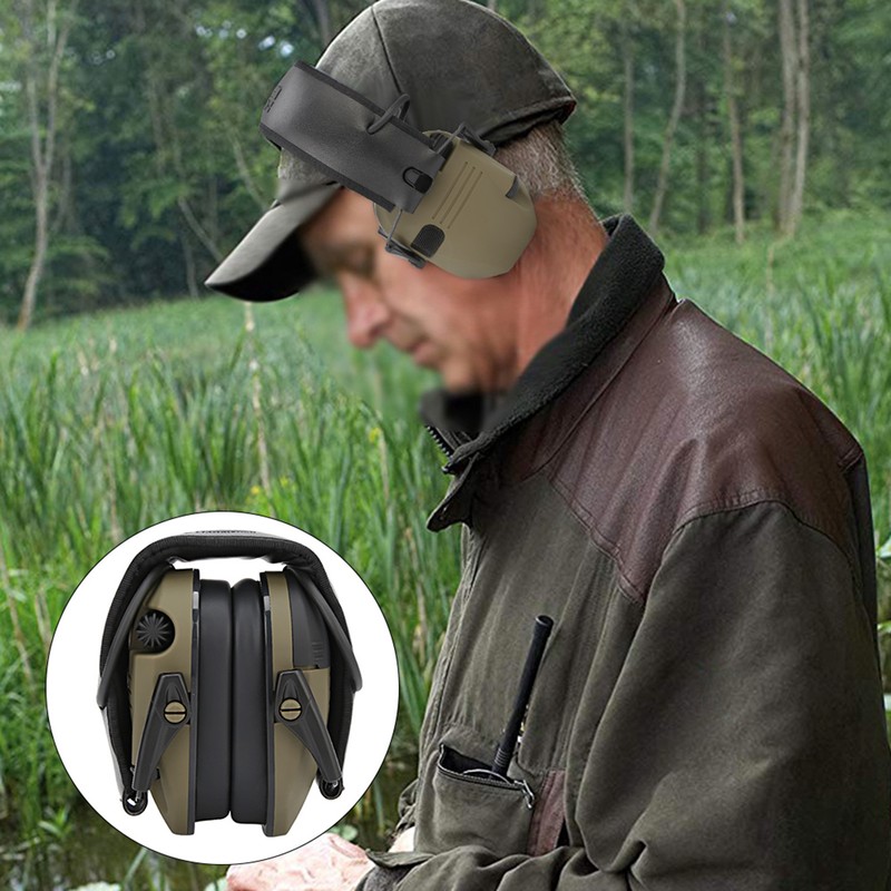 Foldable AntiNoise Earmuffs Soundproof Ear Defenders Protection for Working Hunting(Military
