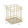 Relaxdays Pen Holder Angular, Modern Decorative Design, Make-up Brush Organiser,