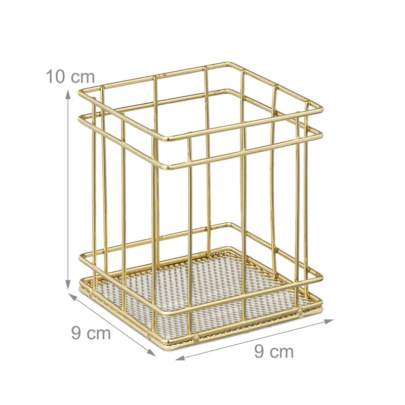 Relaxdays Pen Holder Angular, Modern Decorative Design, Make-up Brush Organiser,