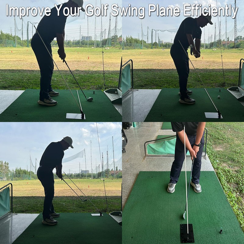 FINGER TEN Golf Alignment Stick Training Aid Iron Plate Golf