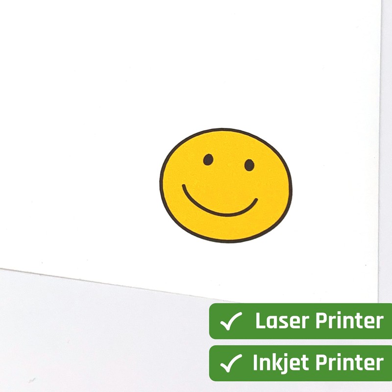 15 Sheets, Printable Vinyl Sticker Paper Waterproof A4, White