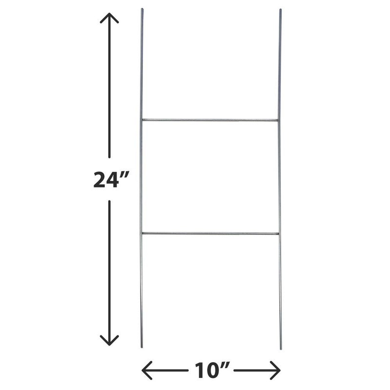 Sturdy Metal Wire Step Stake Frame for Yard Signs -