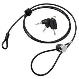 Daytona 31257 Motorcycle Wire Lock, Jacket/Helmet Anti-Theft Padlock, Key with LED Light, Stronger Cable Lock, 60.9 inches (1800 mm), Black