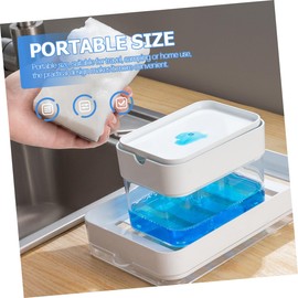 STOBAZA 1set Kitchen Soap Dispenser Sponge for Sink Dish Soap Dispenser for Home and Bathroom Cleaning Compact and Portable Design for Travel and Everyday Use