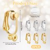 6 Pieces Clip-on Earring Converter and 6 Pieces Silicone Earring