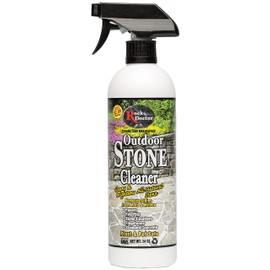 Rock Doctor Outdoor Stone Cleaner, Natural Cleaning Solution Removes Stains and Discoloration, Brightens Granite, Pavers, Fire Pits, and Concrete, Plant and Pet Safe, 24 oz Pack of 1