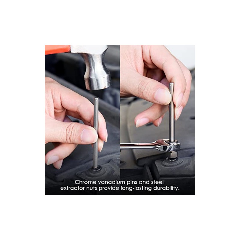 55-Piece Easy Out Screw Extractor Set with Broken Bolt Extractor