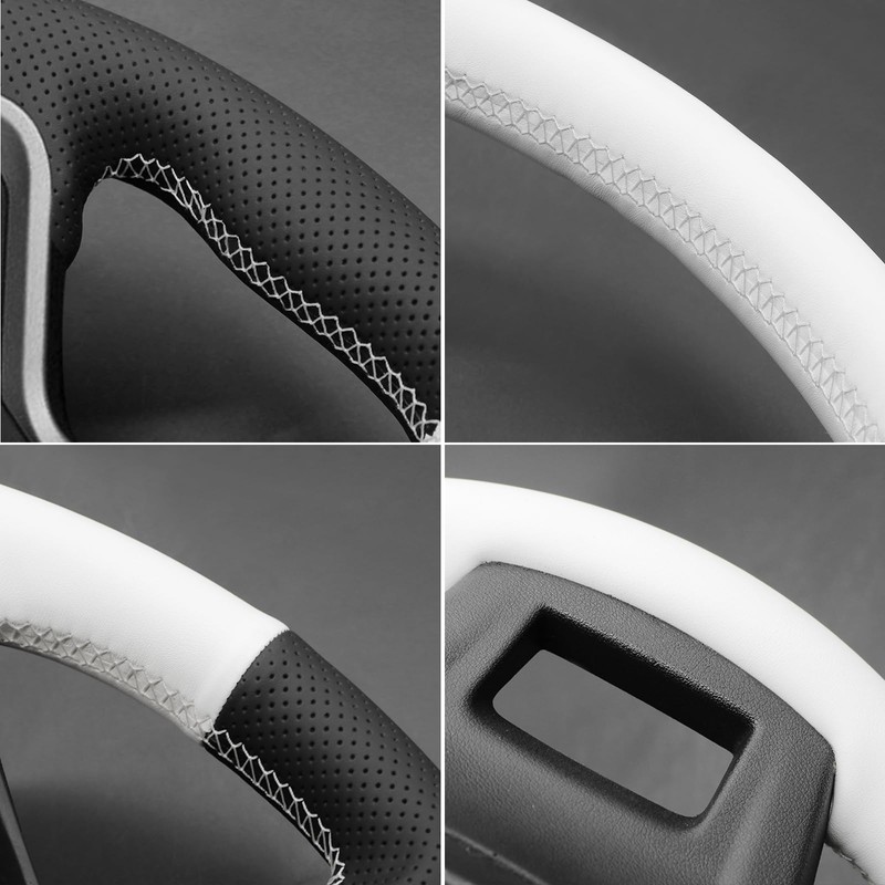 MEWANT Ford Bronco DIY Stitching Car Steering Wheel Wrap Cover