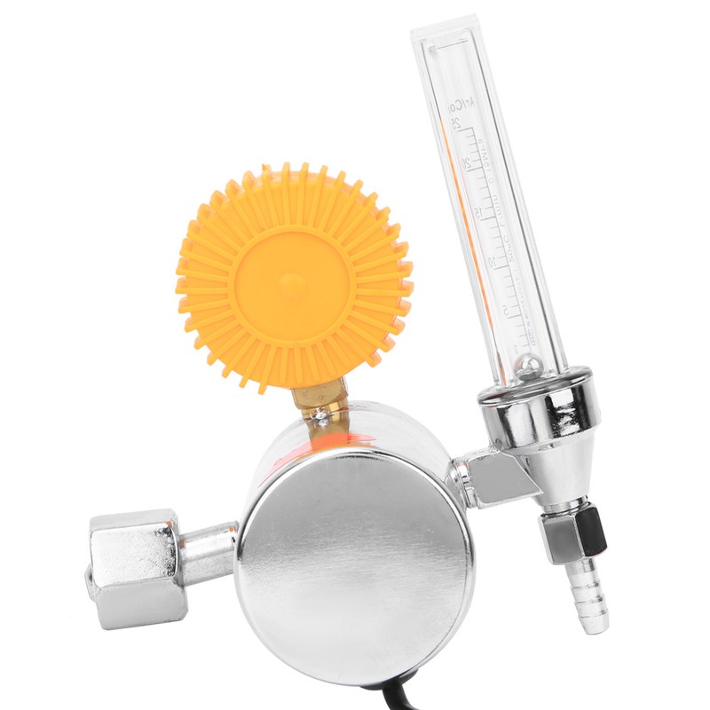 Carbon Dioxide Decompressor Heating Reducer Zinc Alloy Female Thread G5/8in