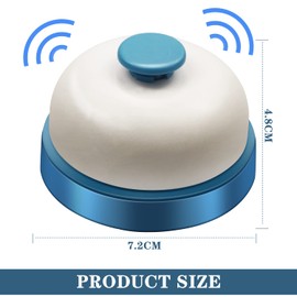 Eruicheng Call Service Bell,Call Bell Service Bell Desk Bell Front Desk Service Bell Game Bell for Classic Concierge Porter Kitchen Restaurant Bar Use,Blue